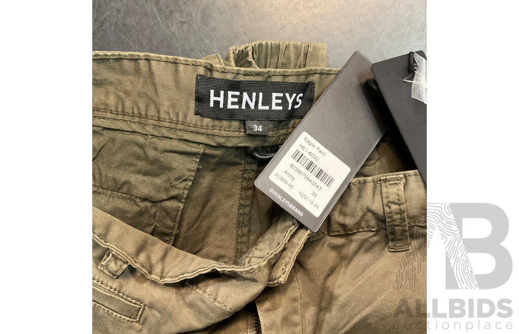 Henley Logo Sweater & Eagle Pants - Size L - Lot of 2