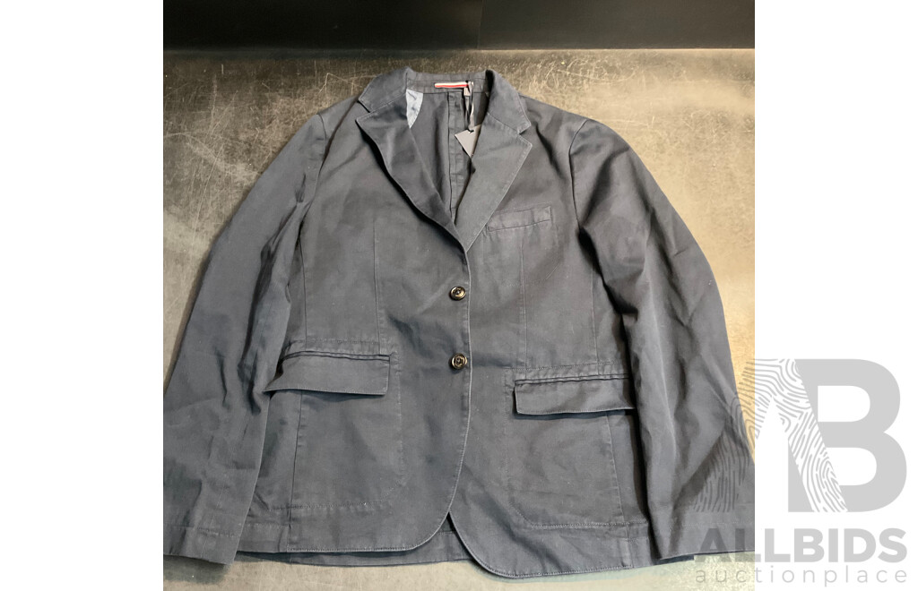 TOMMY HILFIGER Garment Dye Blazer - Sky Captain - Size 50 - RRP499.00