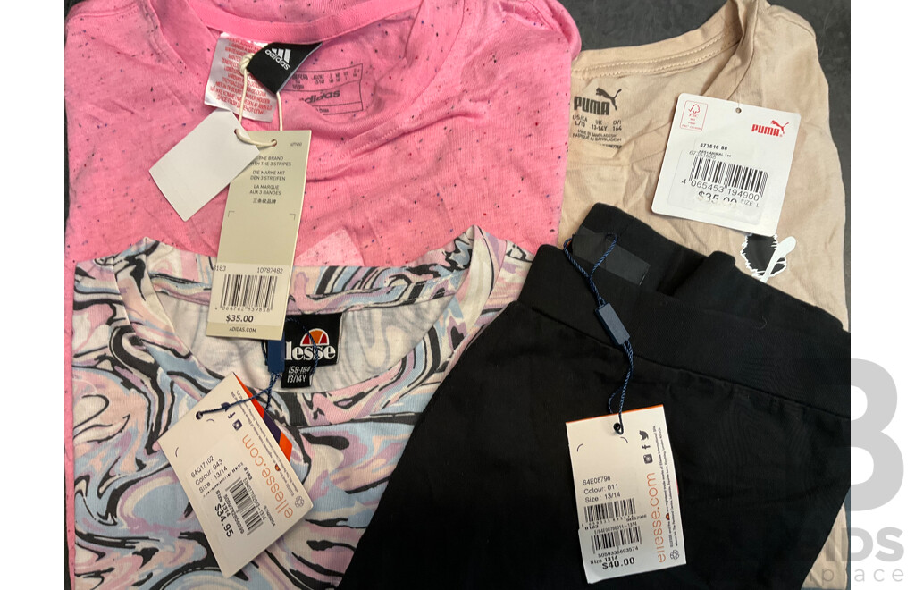 Girls Clothing, Including ELLESSE, PUMA and ADIDAS, Size 12/13Y and 13/14Y - Lot of 7