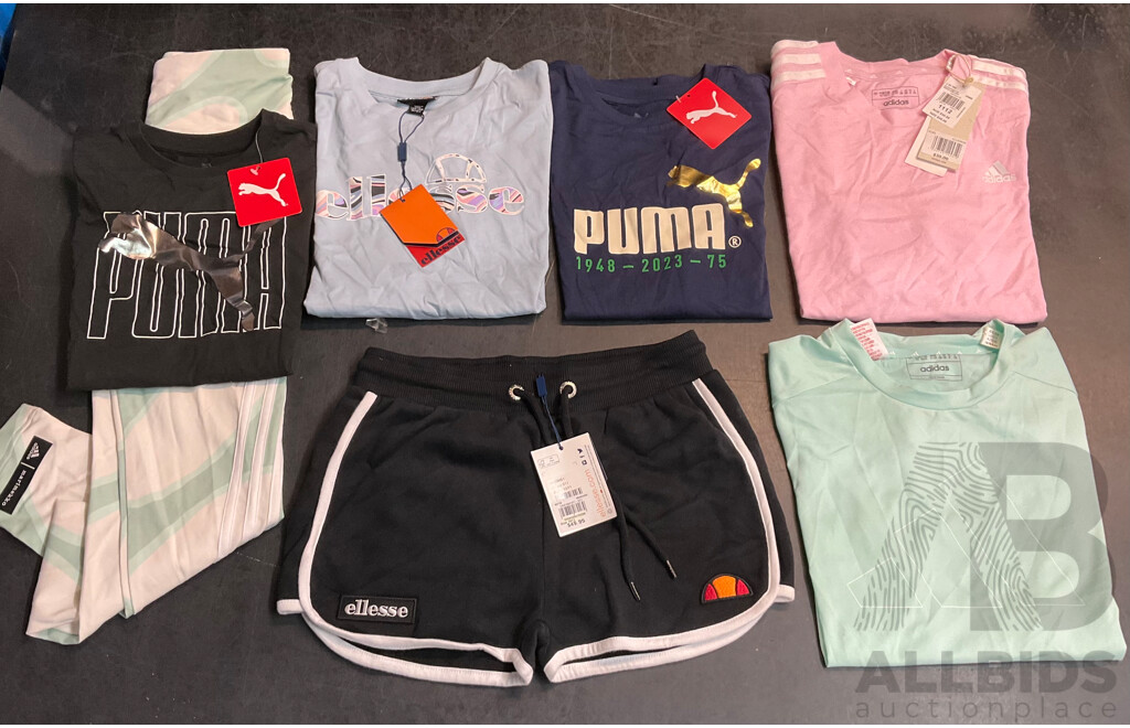 Girls Clothing, Including ELLESSE, PUMA and ADIDAS, Size 9/10, 10/11Y,  and 11/12Y - Lot of 7