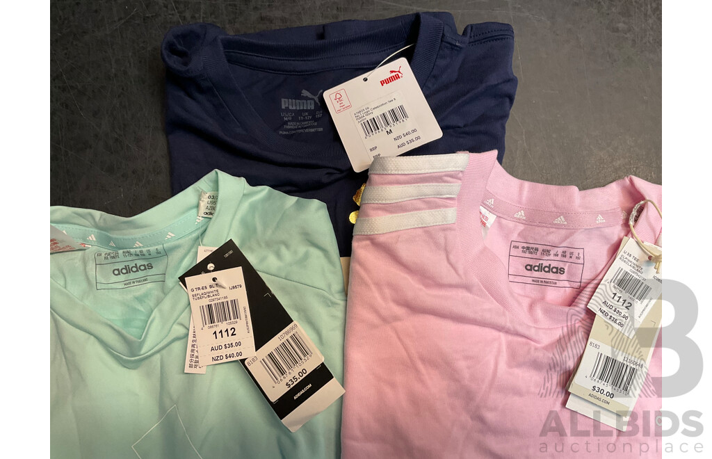 Girls Clothing, Including ELLESSE, PUMA and ADIDAS, Size 9/10, 10/11Y,  and 11/12Y - Lot of 7