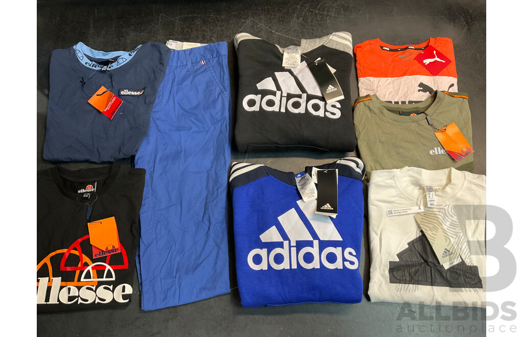 Boys Assorted Clothing, Including ADIDAS, ELLESSE and PUMA, Size 10/11Y,  9/10Y and 8/9Y - Lot of 8
