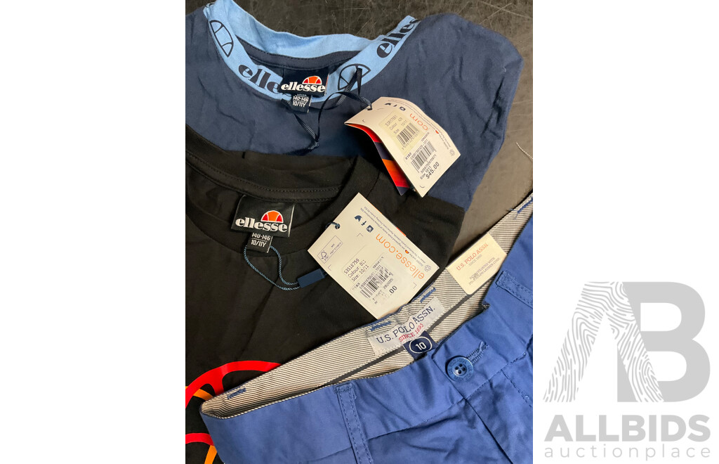 Boys Assorted Clothing, Including ADIDAS, ELLESSE and PUMA, Size 10/11Y,  9/10Y and 8/9Y - Lot of 8