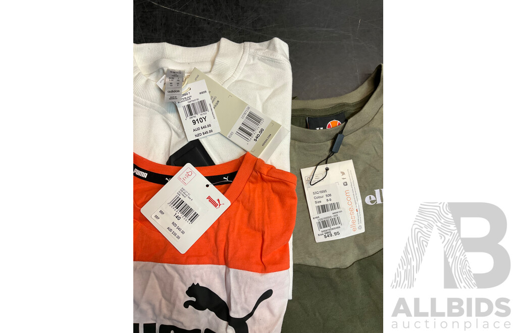 Boys Assorted Clothing, Including ADIDAS, ELLESSE and PUMA, Size 10/11Y,  9/10Y and 8/9Y - Lot of 8
