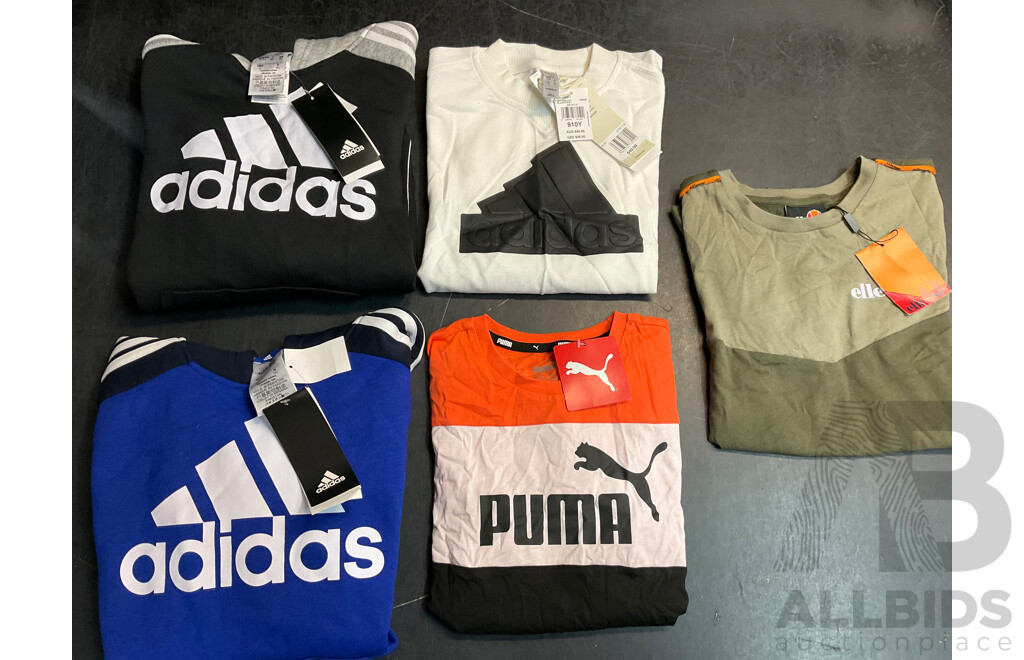 Boys Assorted Clothing, Including ADIDAS, ELLESSE and PUMA, Size 10/11Y,  9/10Y and 8/9Y - Lot of 8