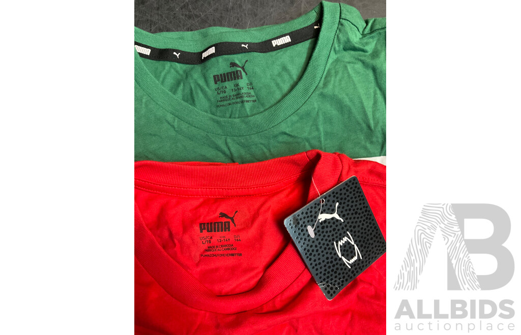 Boys Assorted Clothing, Including ADIDAS, PUMA and TILT, Size 13/14Y and 15/16Y - Lot of 6
