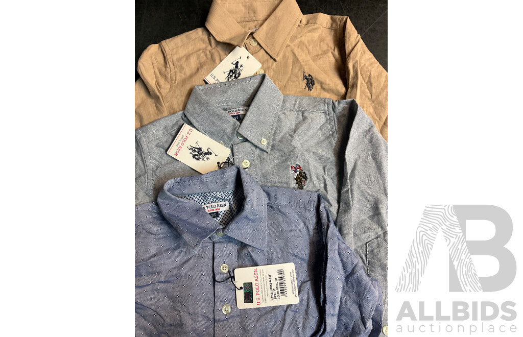 Boys Assorted U.S. Polo Assn. Shirts and MINOTI T-shirt, Size 3-4Y - Lot of 6