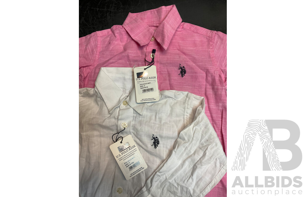 Boys Assorted U.S. Polo Assn. Shirts and MINOTI T-shirt, Size 3-4Y - Lot of 6
