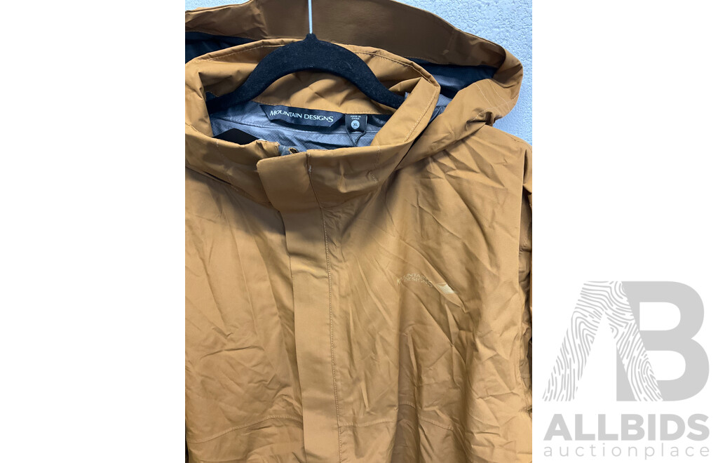 MOUNTAIN DESIGNS Men's Nelson Rain Jacket Rubber Size XL - ORP $199.99