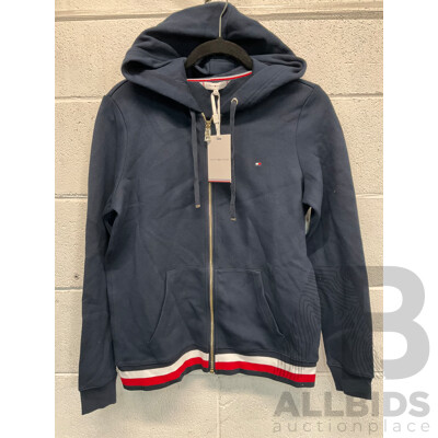 TOMMY HILFIGER Navy Heritage Zip Through Hoodie, Size Women's Medium  - ORP $169.99