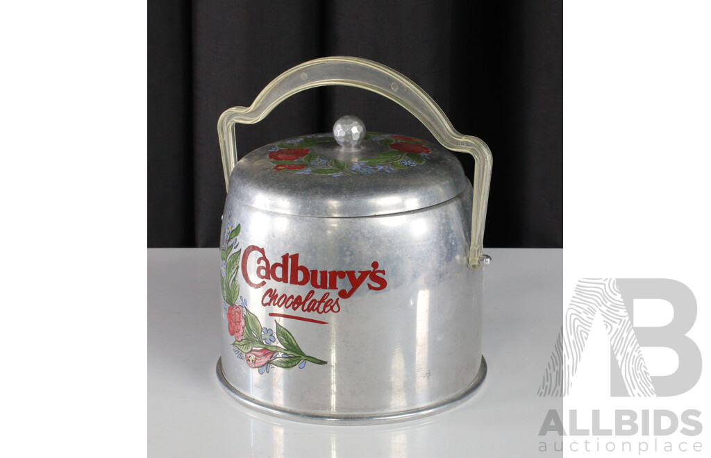 Early Galvanised Cadbury's Lidded Jar