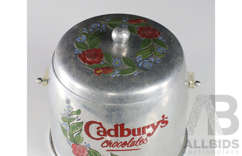 Early Galvanised Cadbury's Lidded Jar