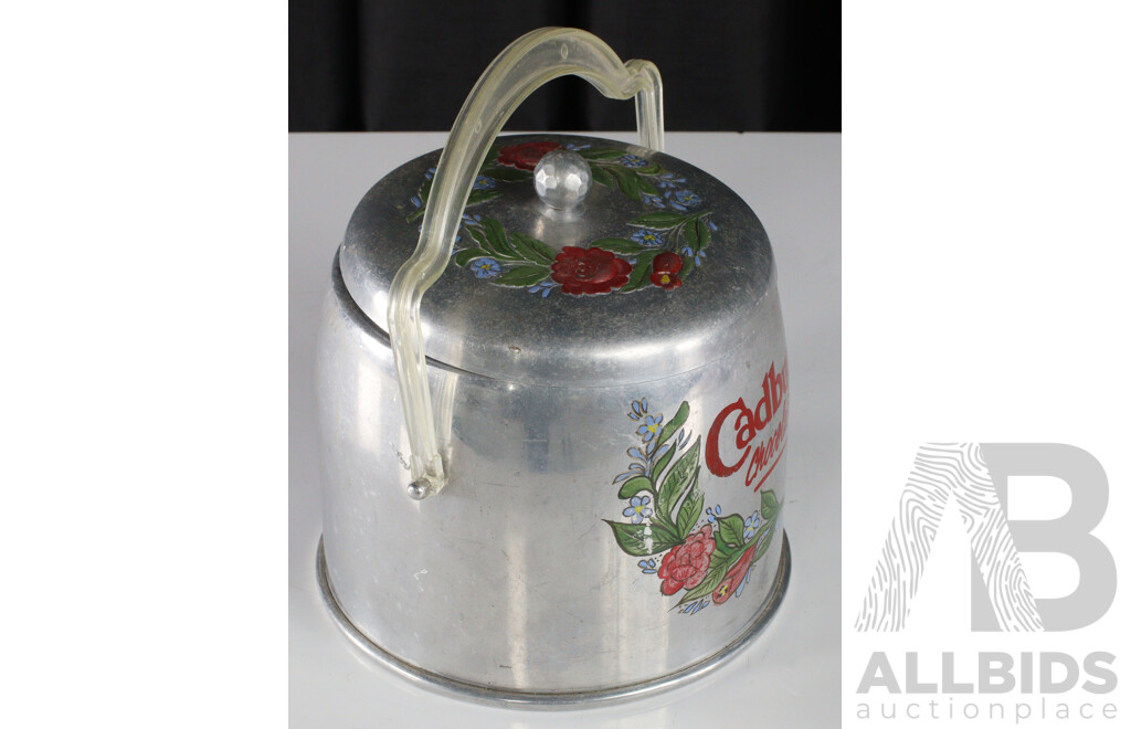 Early Galvanised Cadbury's Lidded Jar