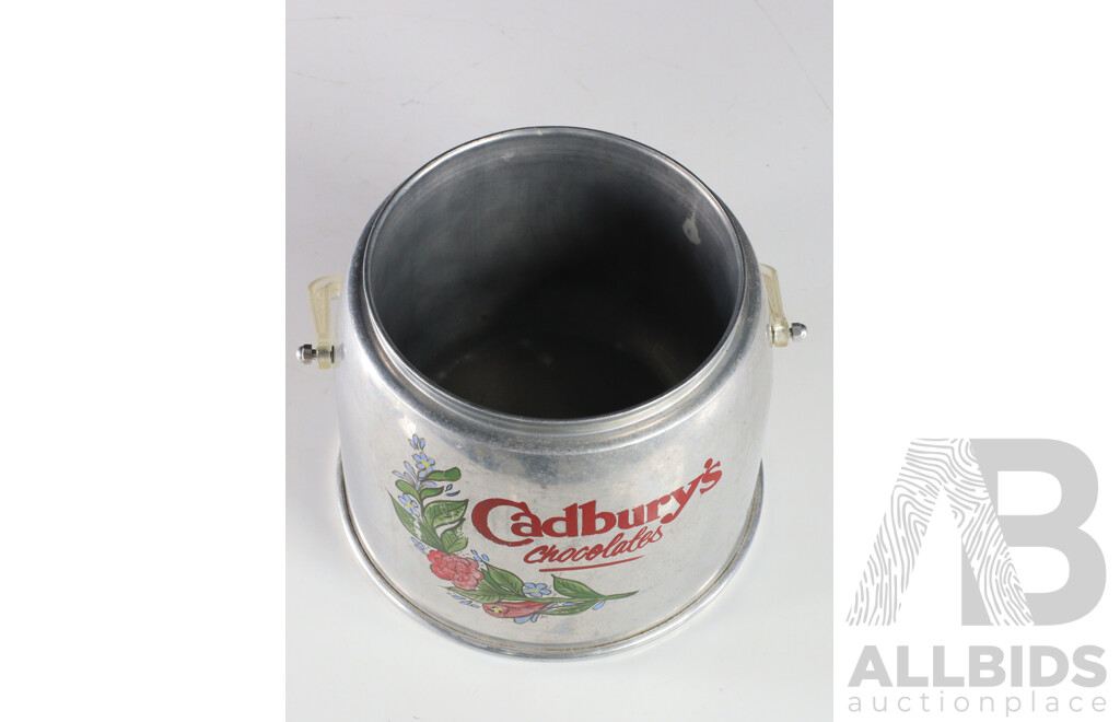 Early Galvanised Cadbury's Lidded Jar