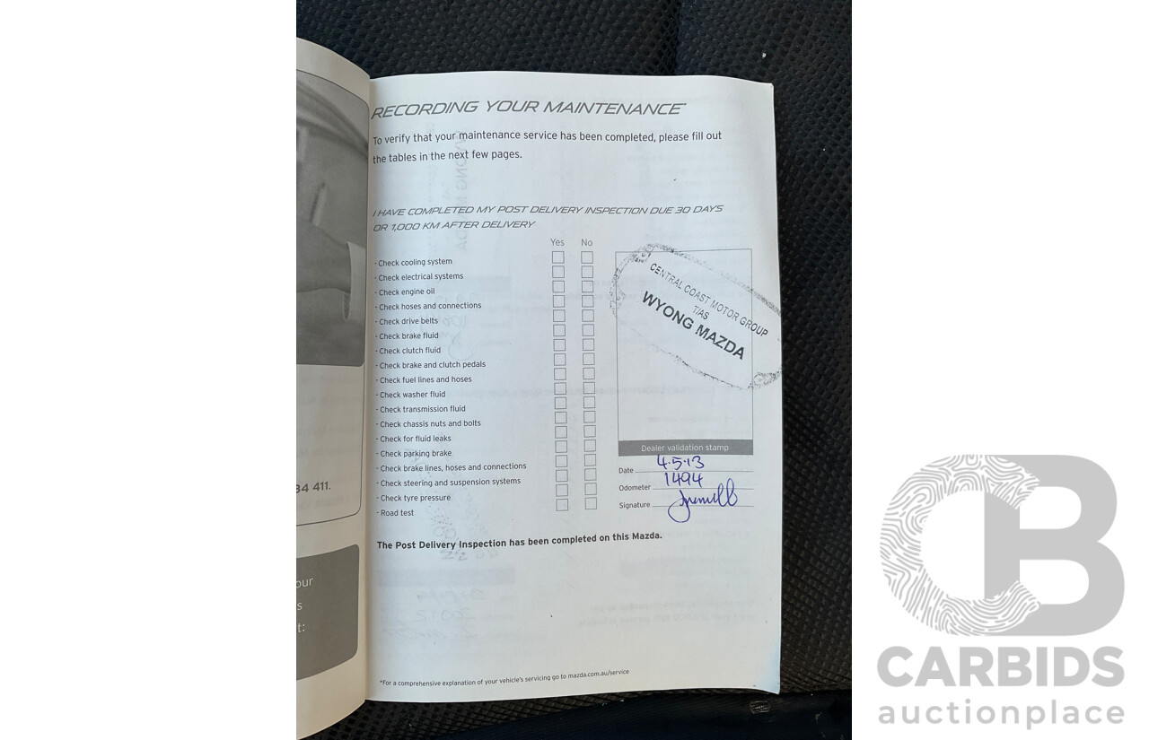 12/2012 Mazda BT-50 XT (4x2) C/Chas Cool White Turbo Diesel 2.2L