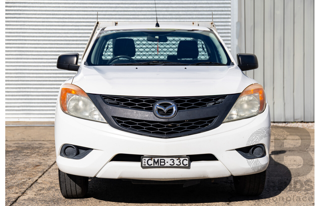 12/2012 Mazda BT-50 XT (4x2) C/Chas Cool White Turbo Diesel 2.2L