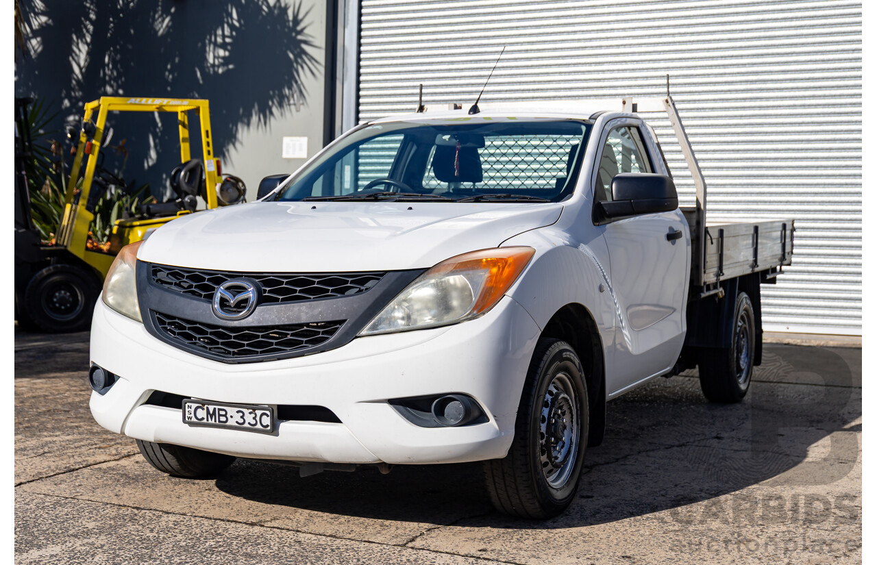 12/2012 Mazda BT-50 XT (4x2) C/Chas Cool White Turbo Diesel 2.2L