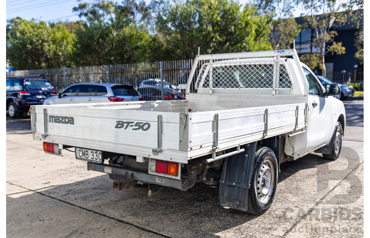 12/2012 Mazda BT-50 XT (4x2) C/Chas Cool White Turbo Diesel 2.2L