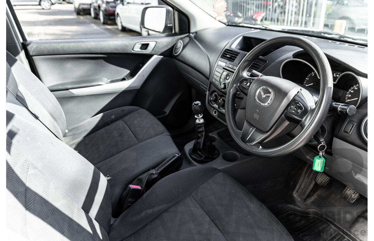12/2012 Mazda BT-50 XT (4x2) C/Chas Cool White Turbo Diesel 2.2L