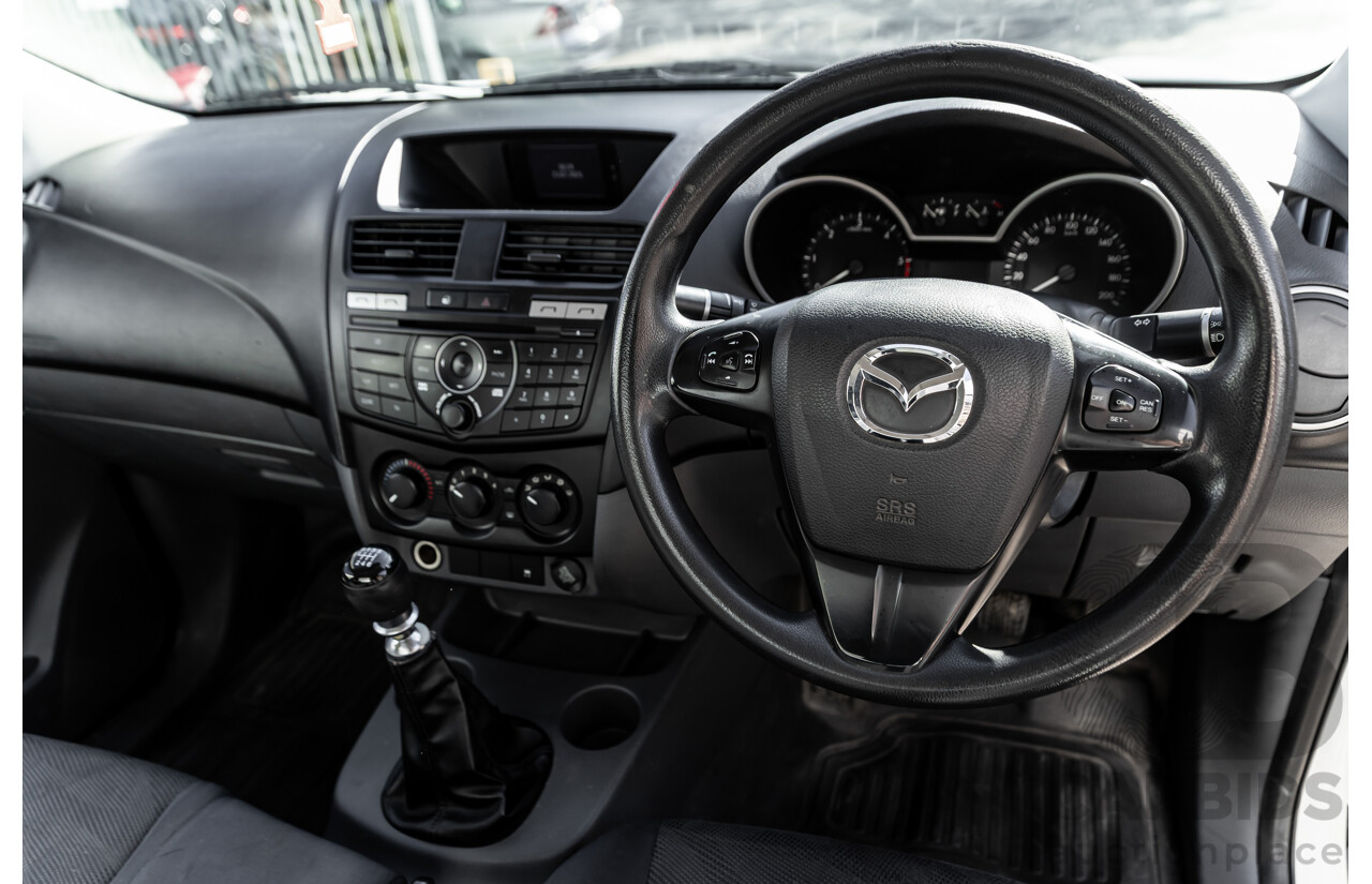 12/2012 Mazda BT-50 XT (4x2) C/Chas Cool White Turbo Diesel 2.2L