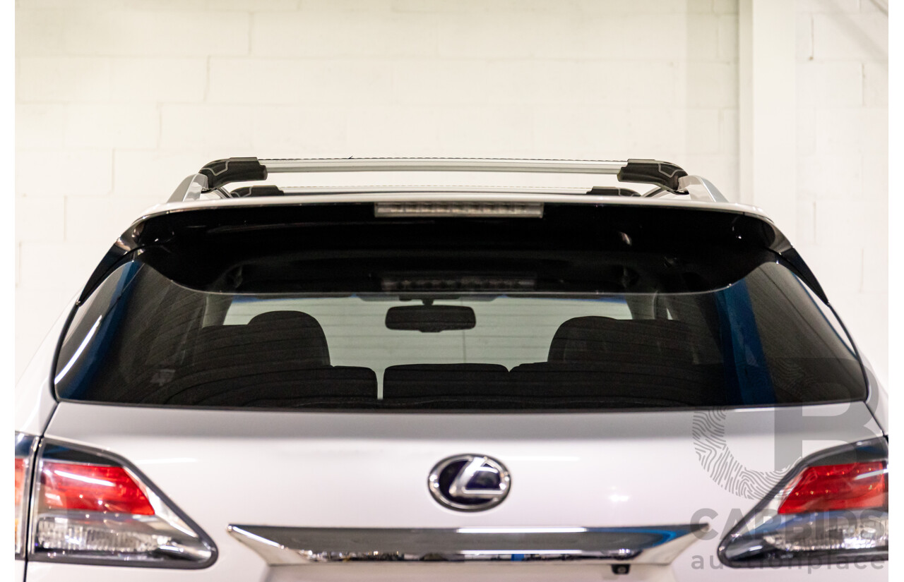 1/2014 Lexus RX450h Sports Luxury GYL15R MY12 4d Wagon Premium Silver Metallic 3.5L - 220kW Hybrid