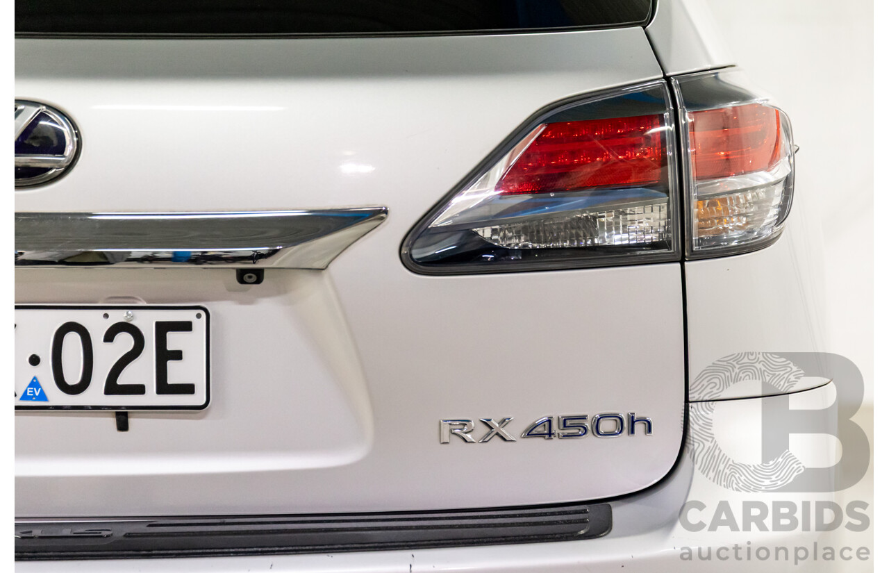 1/2014 Lexus RX450h Sports Luxury GYL15R MY12 4d Wagon Premium Silver Metallic 3.5L - 220kW Hybrid