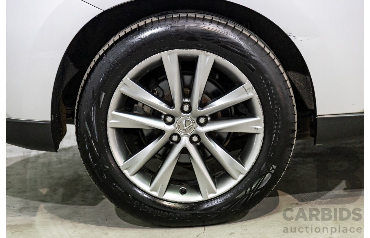 1/2014 Lexus RX450h Sports Luxury GYL15R MY12 4d Wagon Premium Silver Metallic 3.5L - 220kW Hybrid