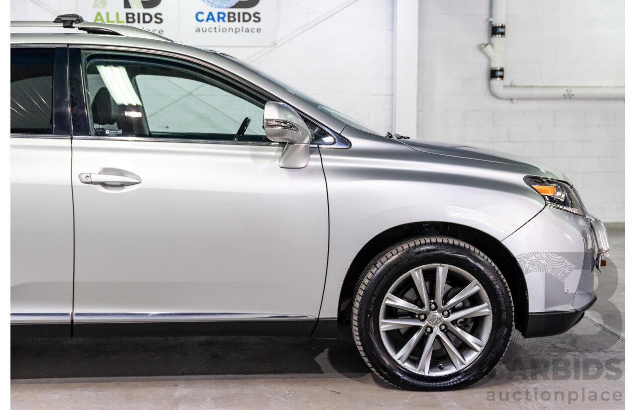 1/2014 Lexus RX450h Sports Luxury GYL15R MY12 4d Wagon Premium Silver Metallic 3.5L - 220kW Hybrid