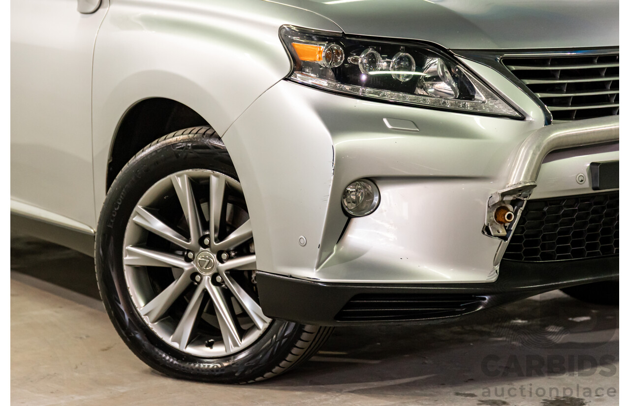 1/2014 Lexus RX450h Sports Luxury GYL15R MY12 4d Wagon Premium Silver Metallic 3.5L - 220kW Hybrid
