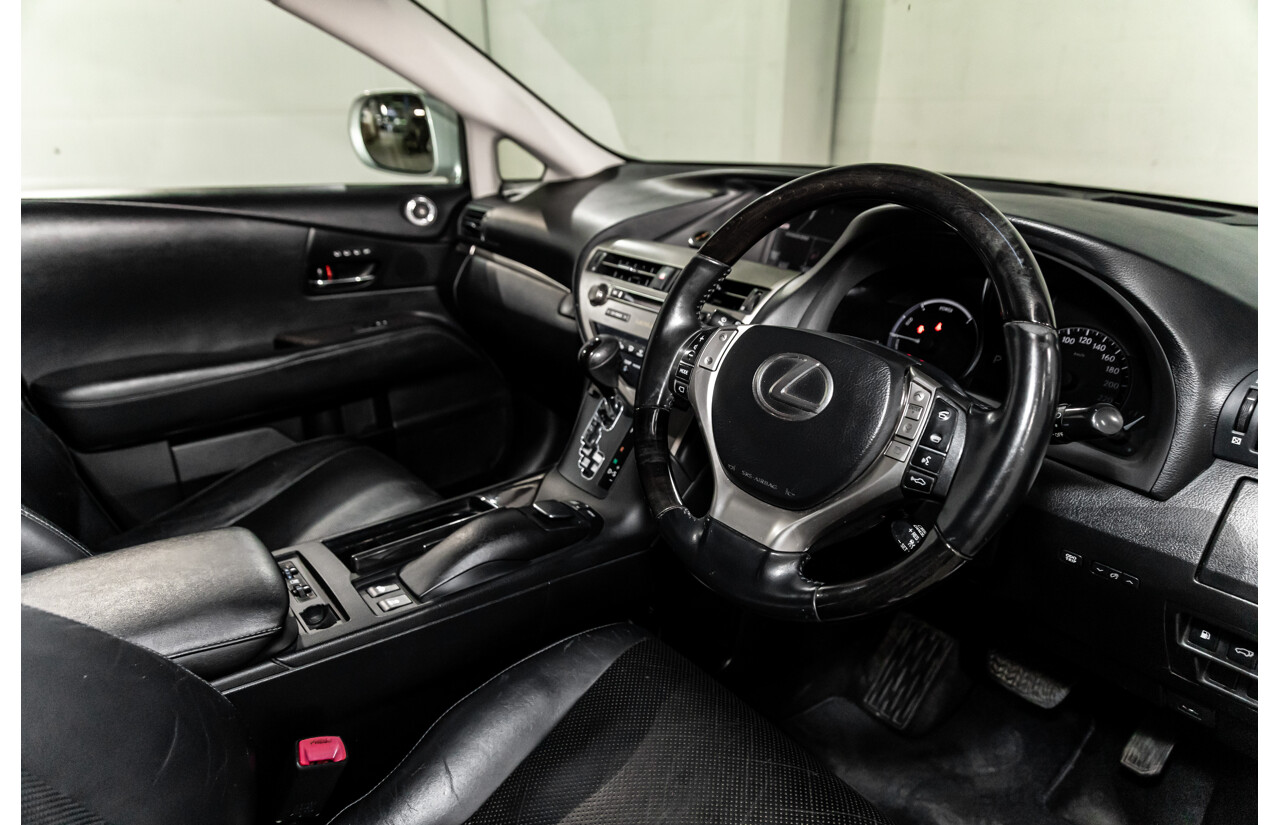 1/2014 Lexus RX450h Sports Luxury GYL15R MY12 4d Wagon Premium Silver Metallic 3.5L - 220kW Hybrid