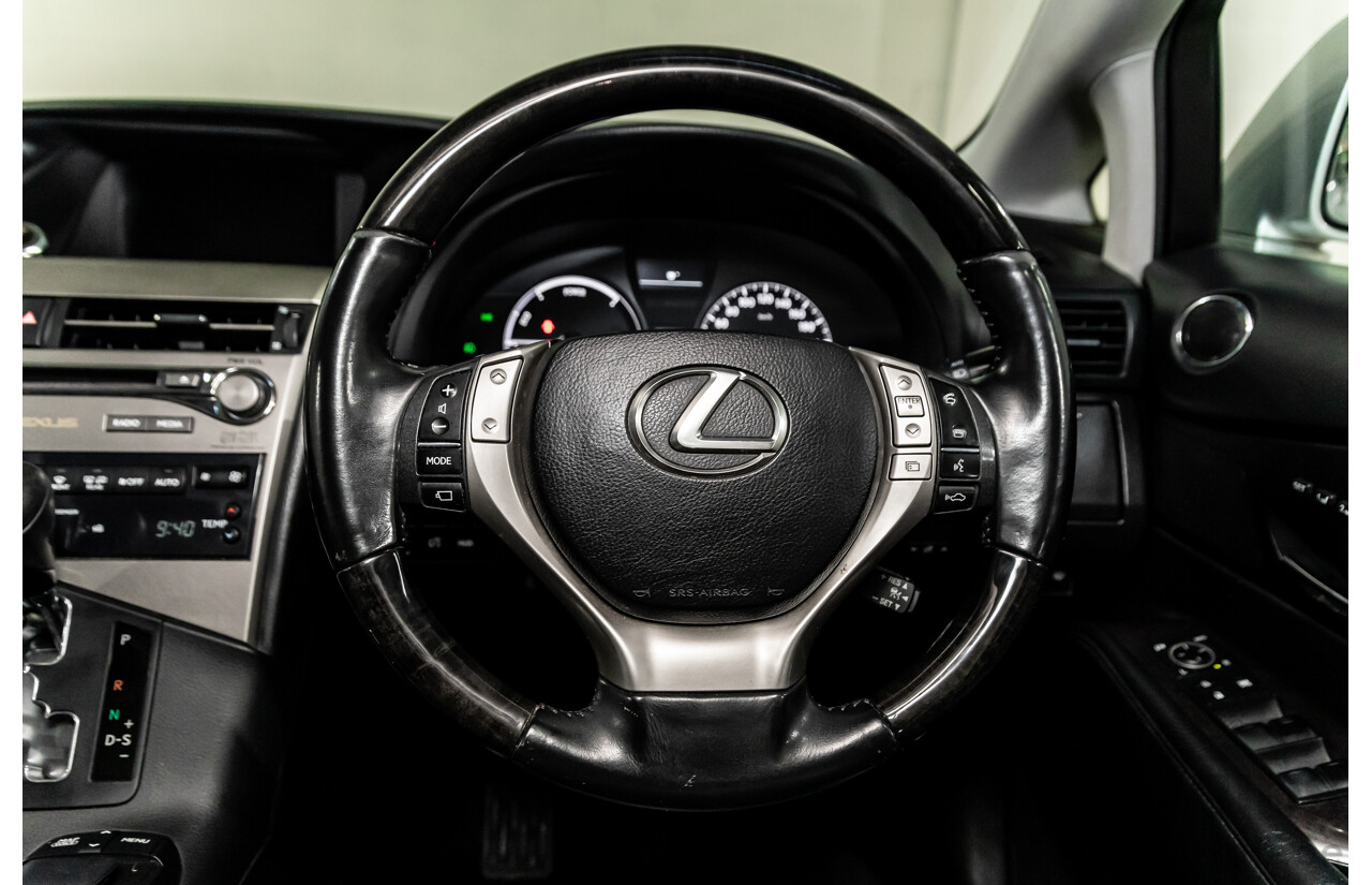 1/2014 Lexus RX450h Sports Luxury GYL15R MY12 4d Wagon Premium Silver Metallic 3.5L - 220kW Hybrid