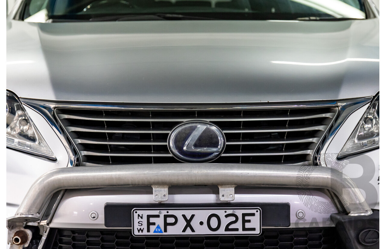 1/2014 Lexus RX450h Sports Luxury GYL15R MY12 4d Wagon Premium Silver Metallic 3.5L - 220kW Hybrid