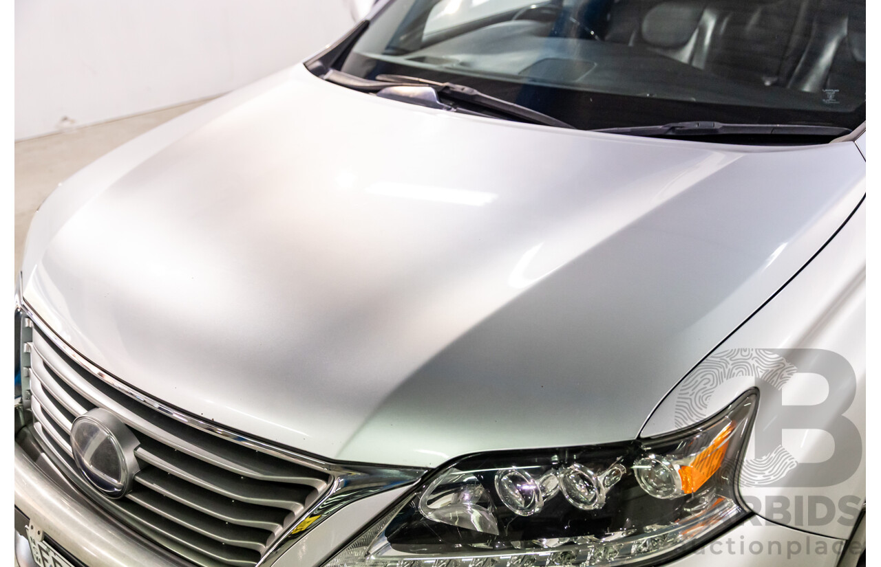 1/2014 Lexus RX450h Sports Luxury GYL15R MY12 4d Wagon Premium Silver Metallic 3.5L - 220kW Hybrid