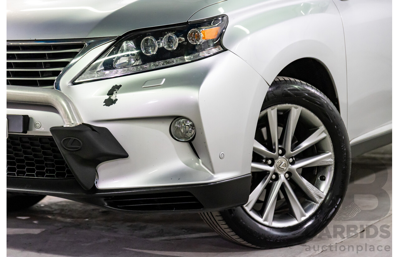 1/2014 Lexus RX450h Sports Luxury GYL15R MY12 4d Wagon Premium Silver Metallic 3.5L - 220kW Hybrid