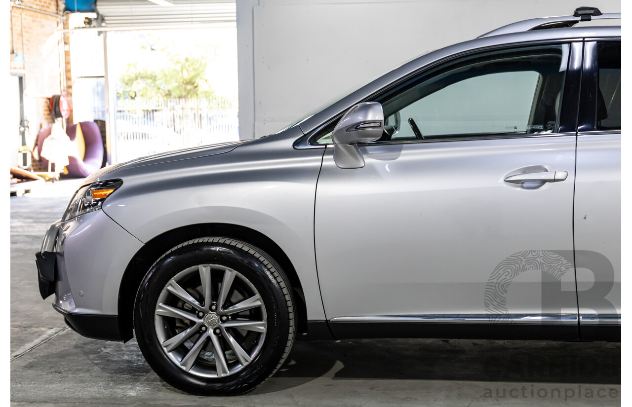 1/2014 Lexus RX450h Sports Luxury GYL15R MY12 4d Wagon Premium Silver Metallic 3.5L - 220kW Hybrid