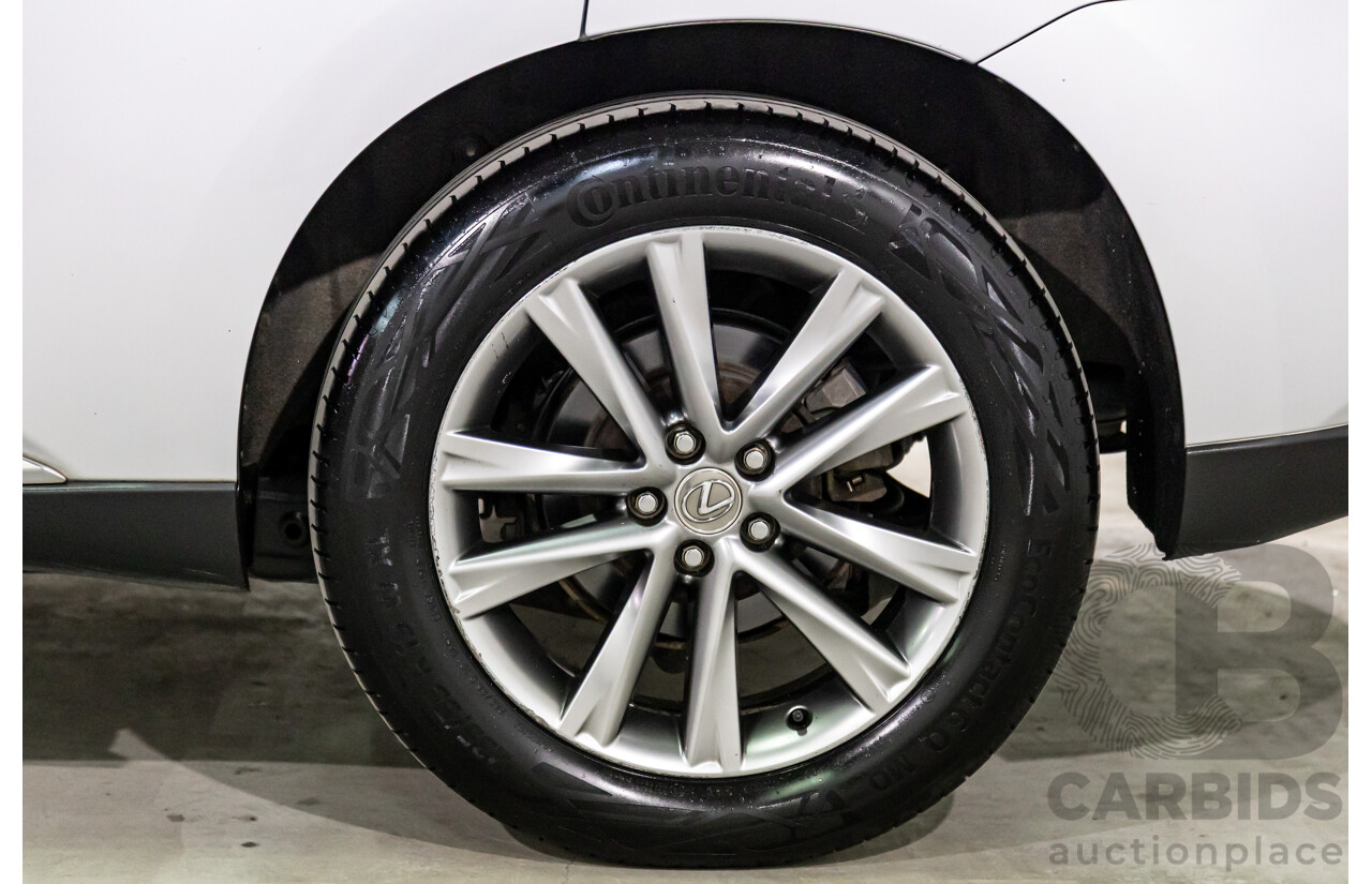 1/2014 Lexus RX450h Sports Luxury GYL15R MY12 4d Wagon Premium Silver Metallic 3.5L - 220kW Hybrid