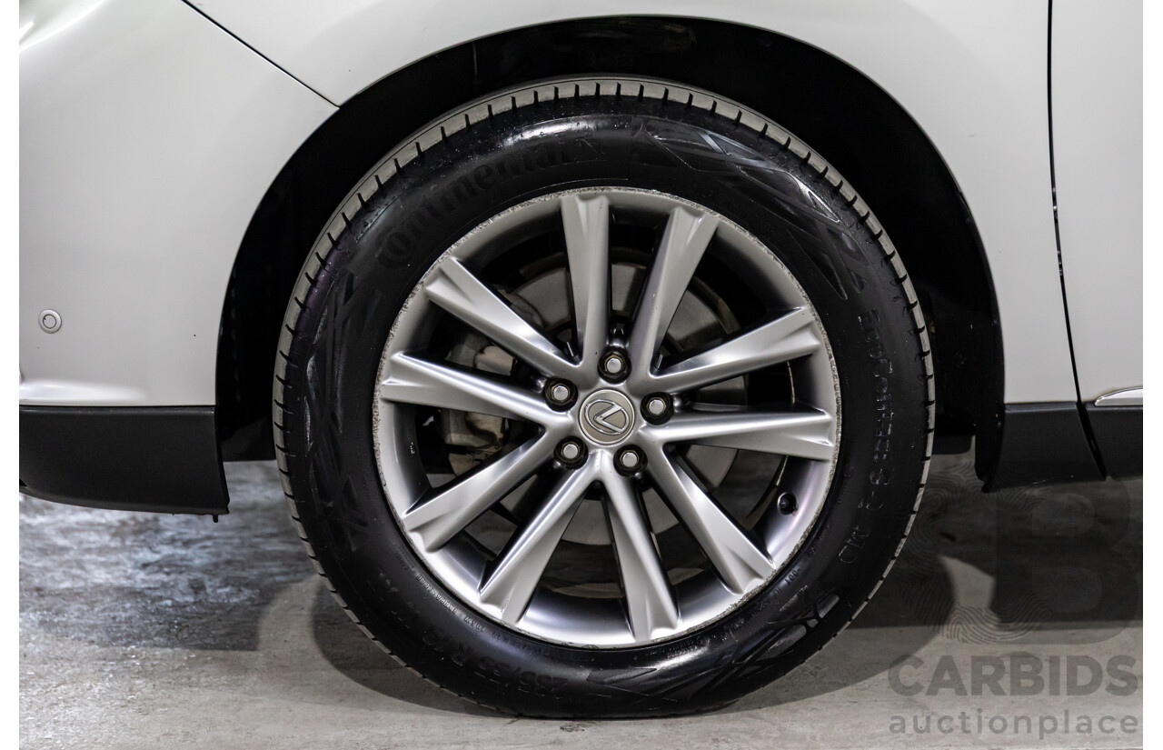 1/2014 Lexus RX450h Sports Luxury GYL15R MY12 4d Wagon Premium Silver Metallic 3.5L - 220kW Hybrid