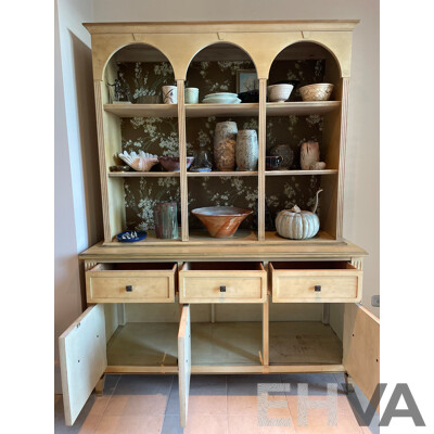 French Provincial Style Limed Three Drawer Display Cabinet - Kroehler, USA