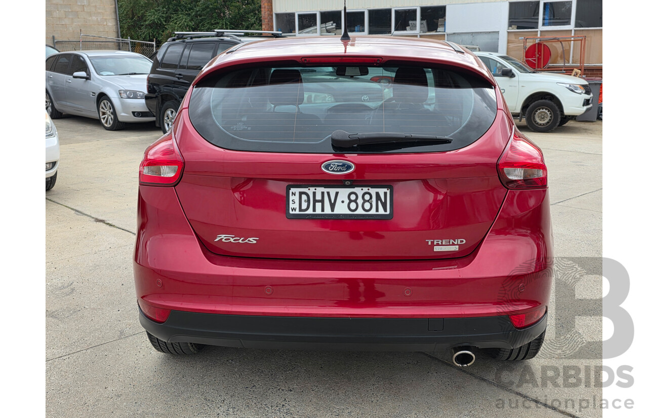 6/2016 Ford Focus Trend LZ 5d Hatchback Red Candy Turbo 1.5L