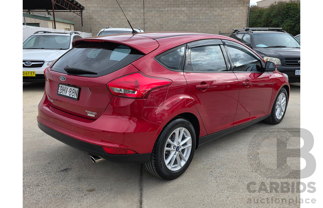 6/2016 Ford Focus Trend LZ 5d Hatchback Red Candy Turbo 1.5L