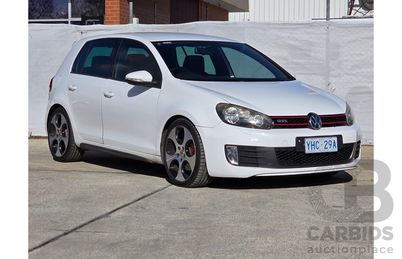 6/2010 Volkswagen Golf GTi 1K MY10 5d Hatchback White Turbo 2.0L