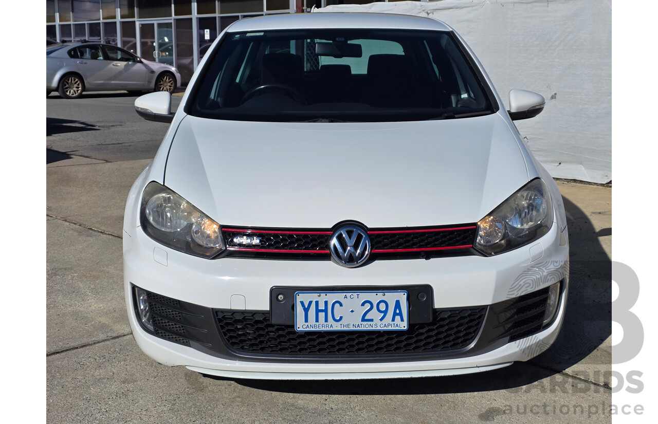 6/2010 Volkswagen Golf GTi 1K MY10 5d Hatchback White Turbo 2.0L