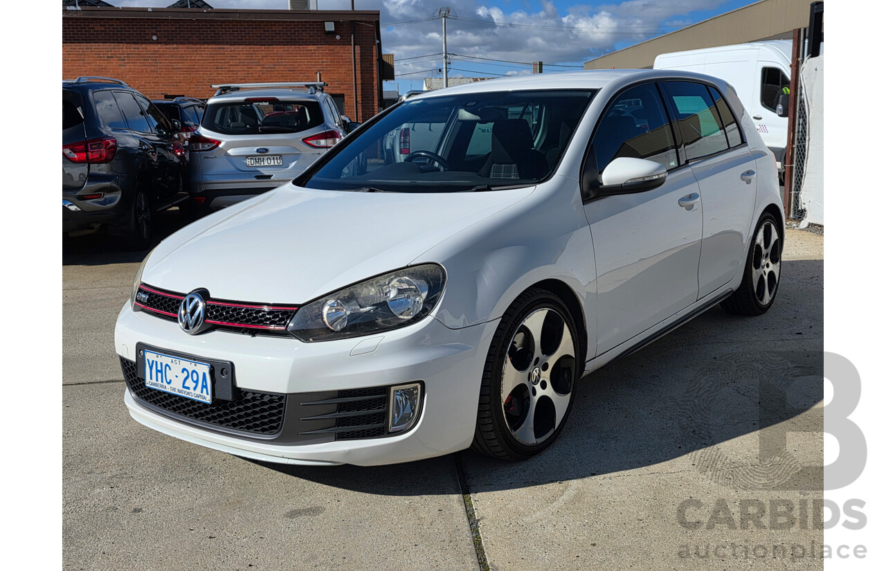 6/2010 Volkswagen Golf GTi 1K MY10 5d Hatchback White Turbo 2.0L