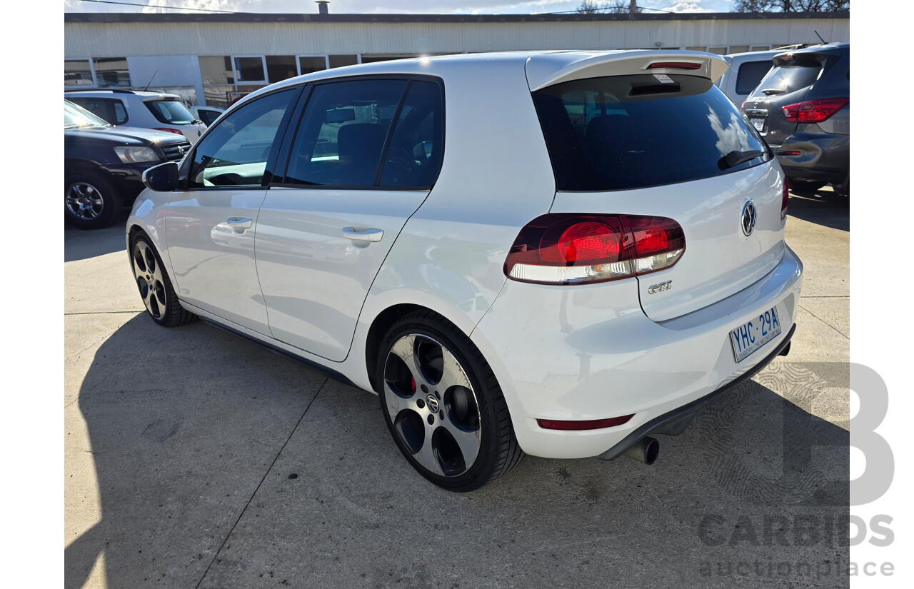 6/2010 Volkswagen Golf GTi 1K MY10 5d Hatchback White Turbo 2.0L
