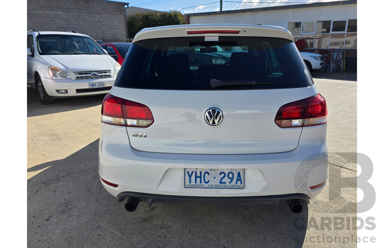6/2010 Volkswagen Golf GTi 1K MY10 5d Hatchback White Turbo 2.0L