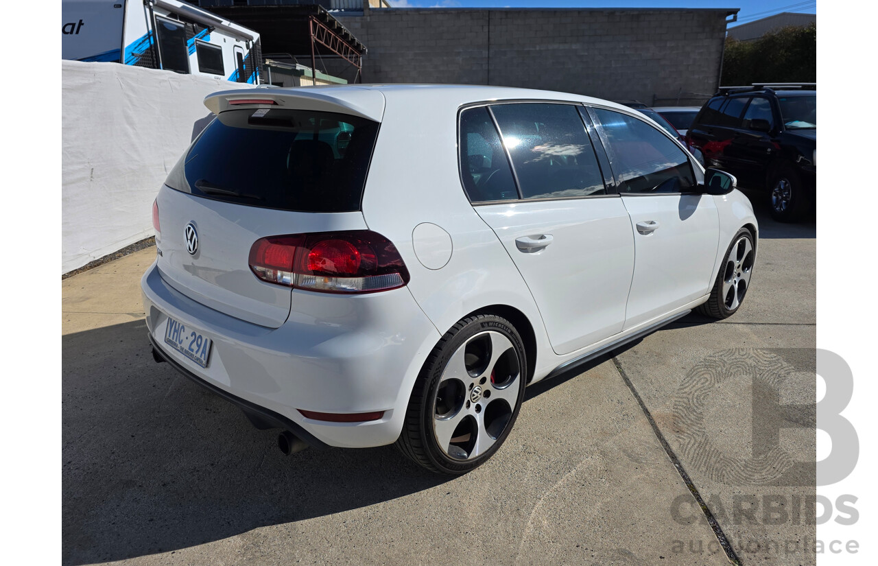 6/2010 Volkswagen Golf GTi 1K MY10 5d Hatchback White Turbo 2.0L