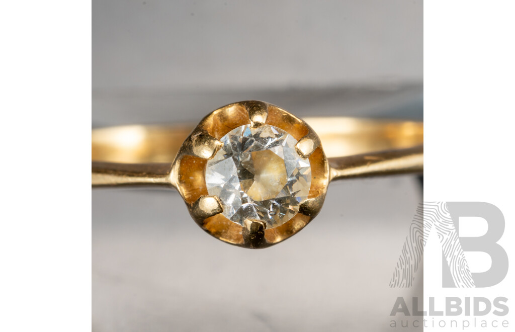 20ct Vintage Diamond Solitaire Ring, TDW0.23ct, Size Q, 2.24 Grams