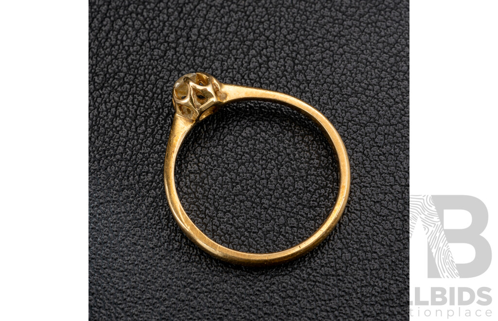 20ct Vintage Diamond Solitaire Ring, TDW0.23ct, Size Q, 2.24 Grams