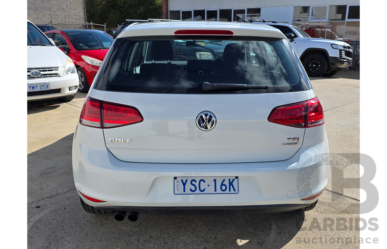 10/2013 Volkswagen Golf 90 TSI AU 5d Hatchback White 1.4L