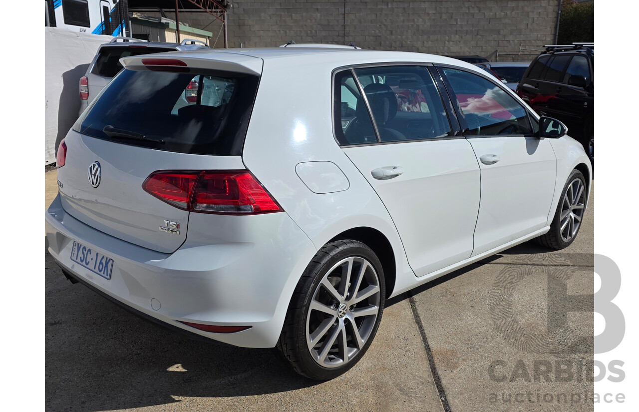 10/2013 Volkswagen Golf 90 TSI AU 5d Hatchback White 1.4L